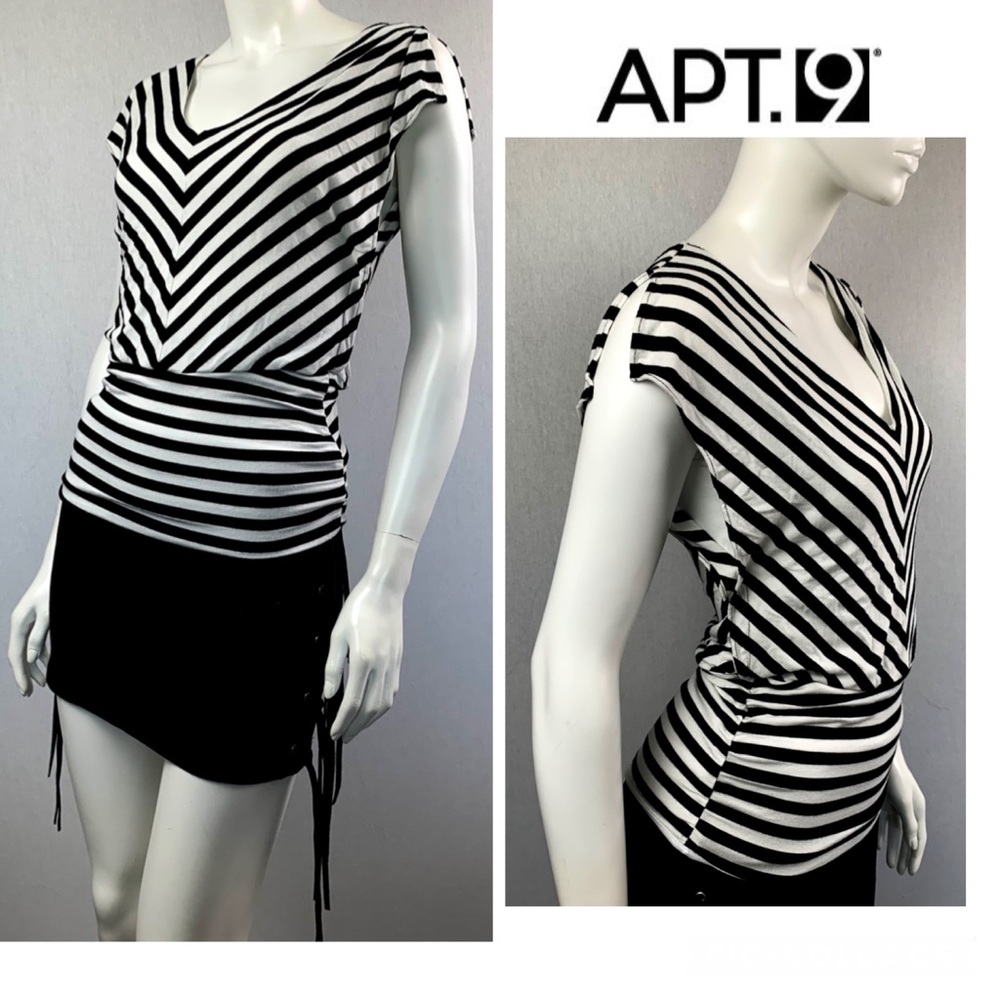 Kimono Flutter Sleeve Multilayer Tank Stripe Top
